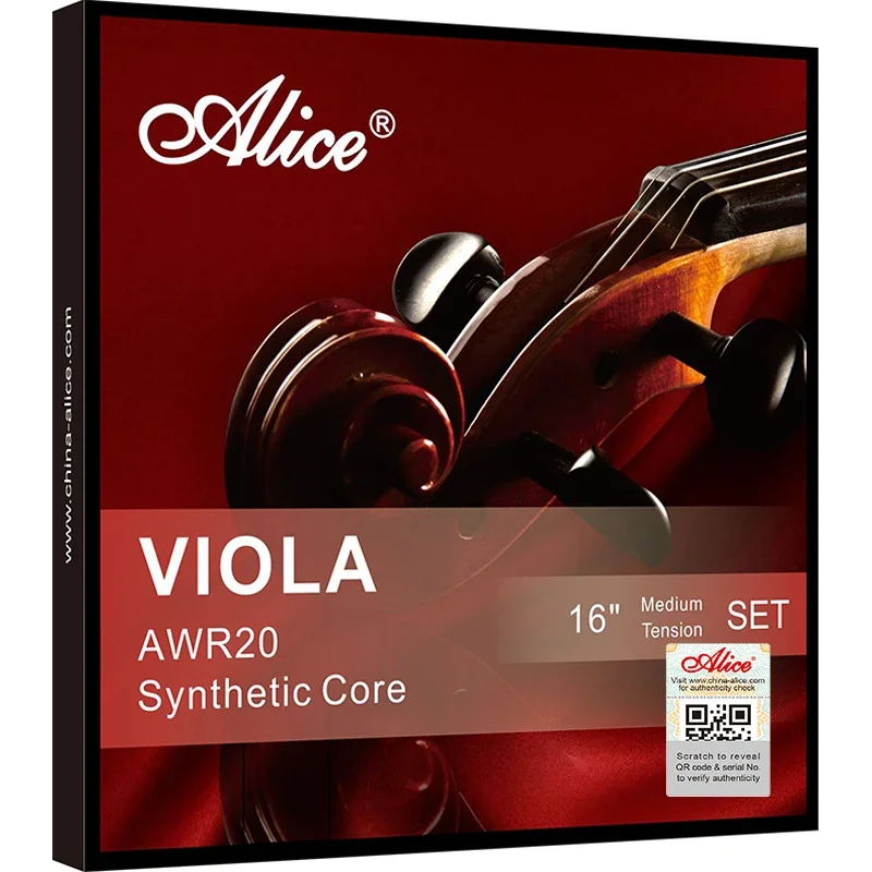 Viola Strings Pure Silver Winding High-carbon Steel Multifilament Synthetic Core Medium Tension 16