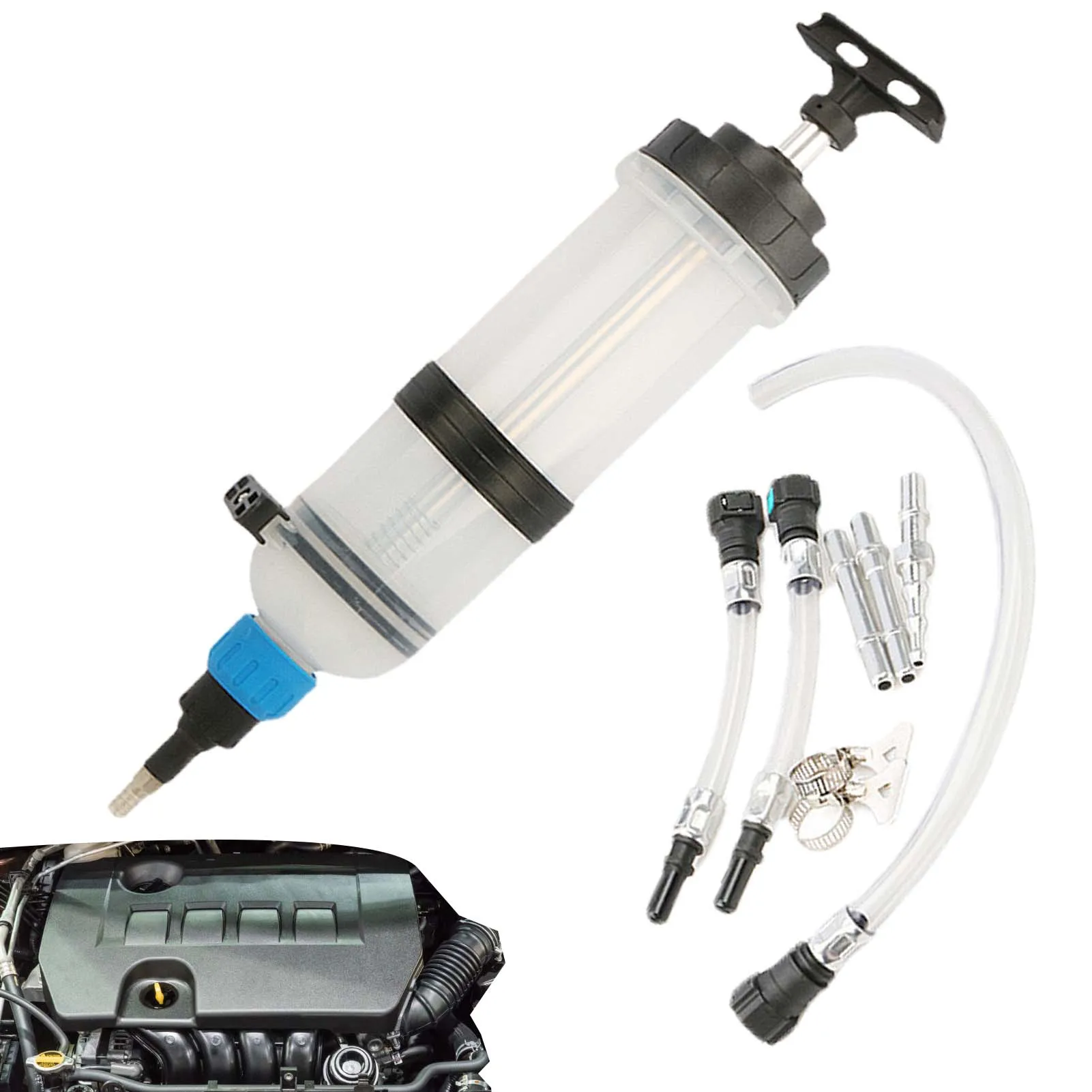 

Manual Fluid Pump 1.5L Fluid Extractor Oil Syringe Fluid Evacuator Hand-Operated Automobile Oil Extractor For Engine Oil