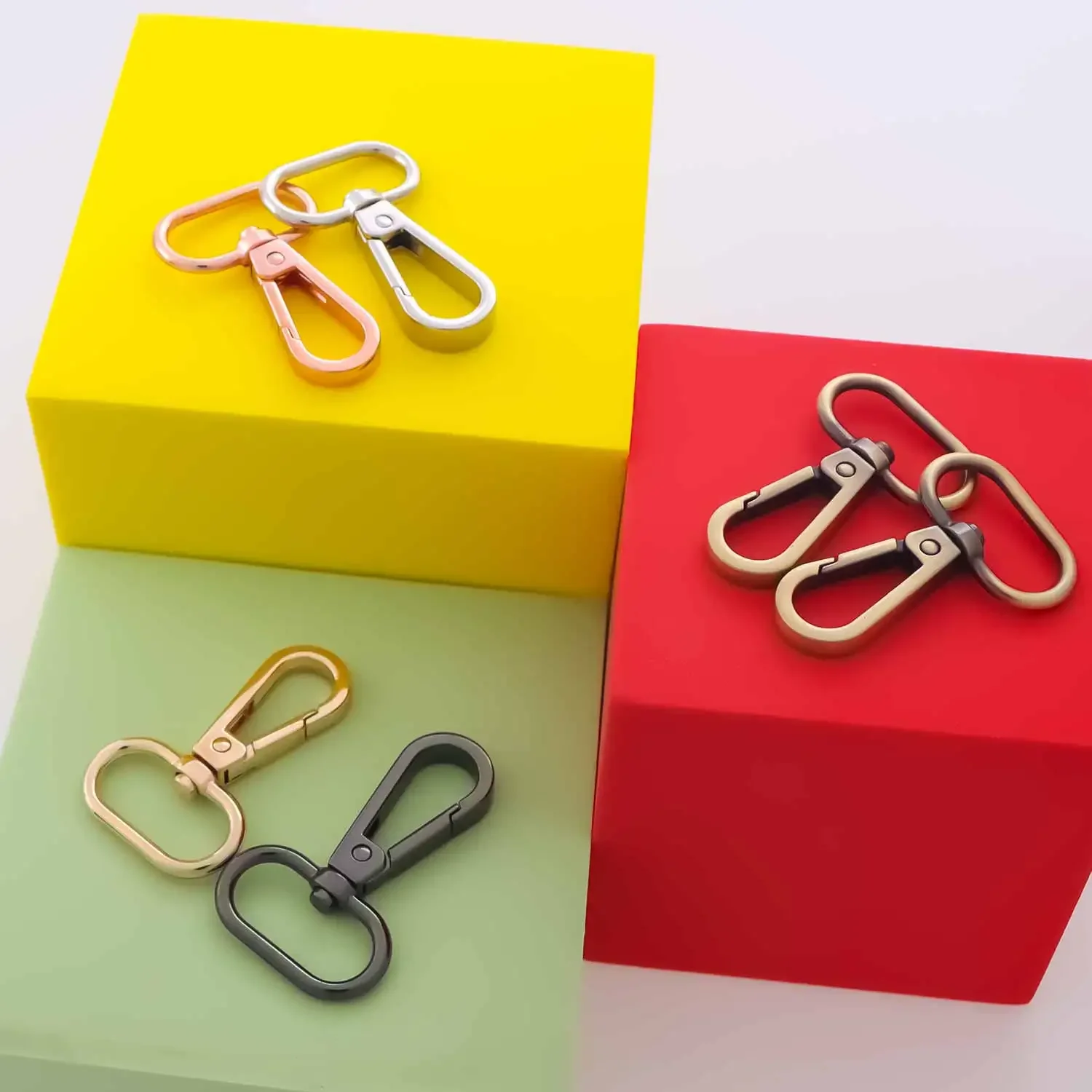 Metal Snap Clasp Metal Swivel Snap Clasps Buckles Lobster Clasp Swivel Trigger Clips Snap Hook Bag Strap Buckle DIY Sewing Accessories 5pcs