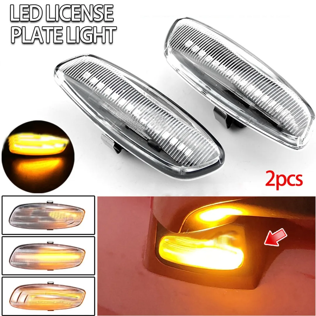 

New 2pcs 12V Automobile Dynamic Side Marker Light Waterproof Car Turn Signal Lamp For Citroen C3 C4 DS3 For Peugeot