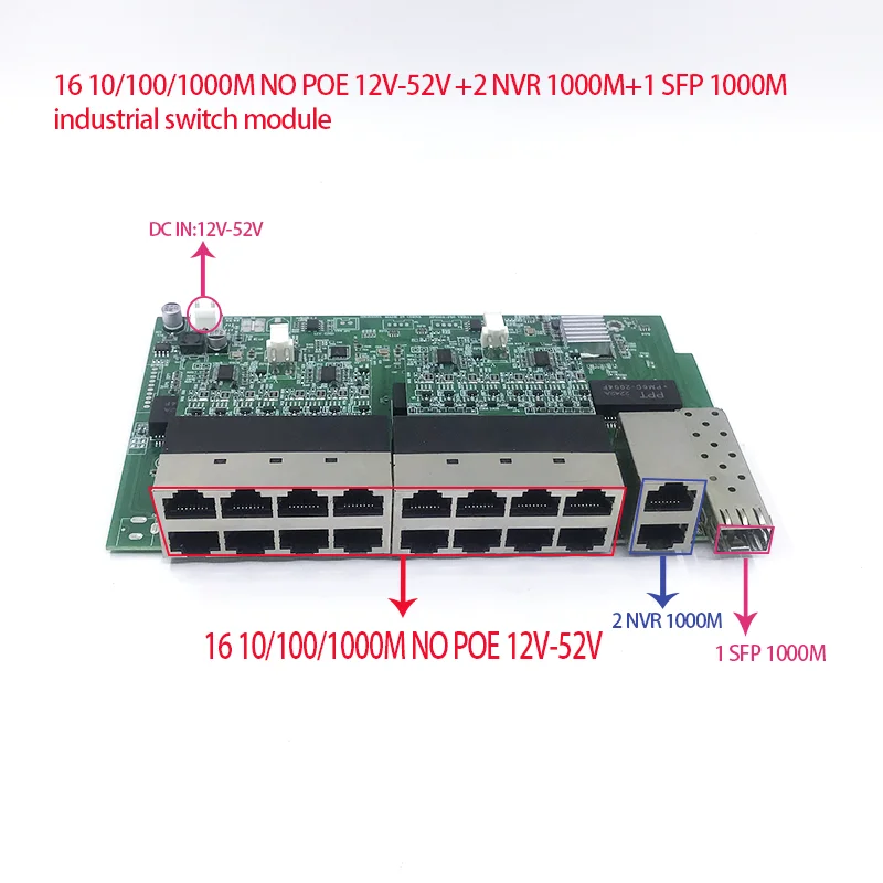 ethernet, Auto-detecção portos, OEM, N0 POE12V-52V, 10