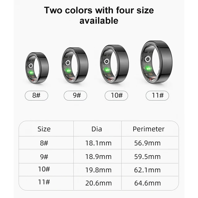 AMZMAX R02 Smart Ring | Fitness Tracker 6