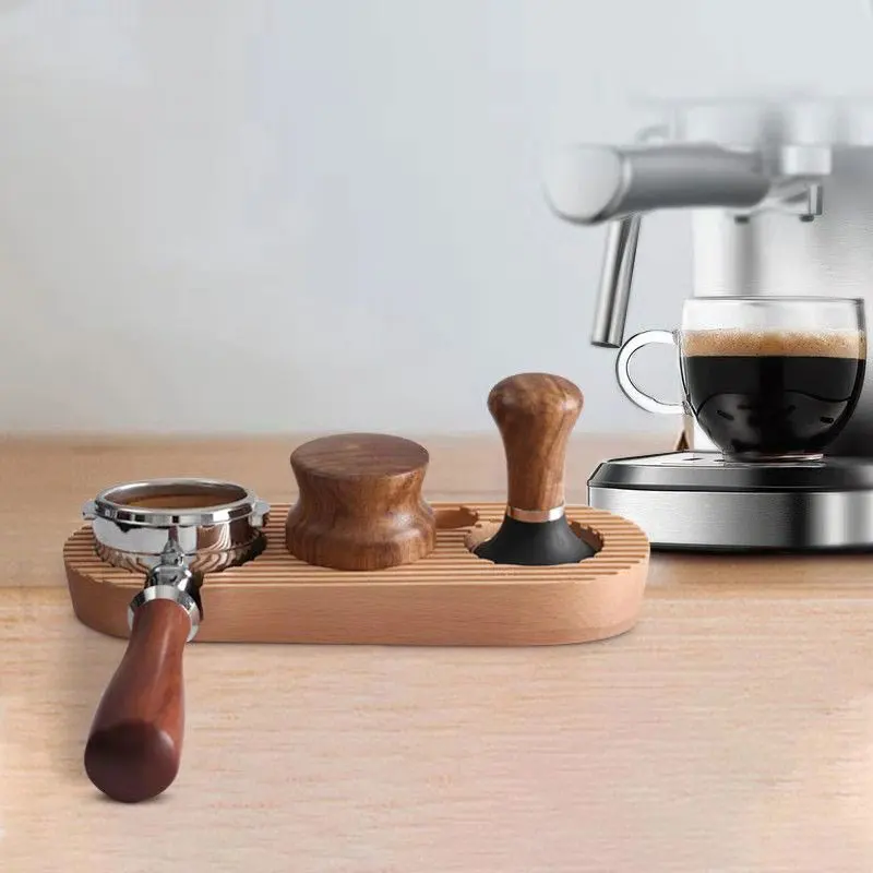 Stazione di manomissione del caffè da 58 mm in legno manomissione