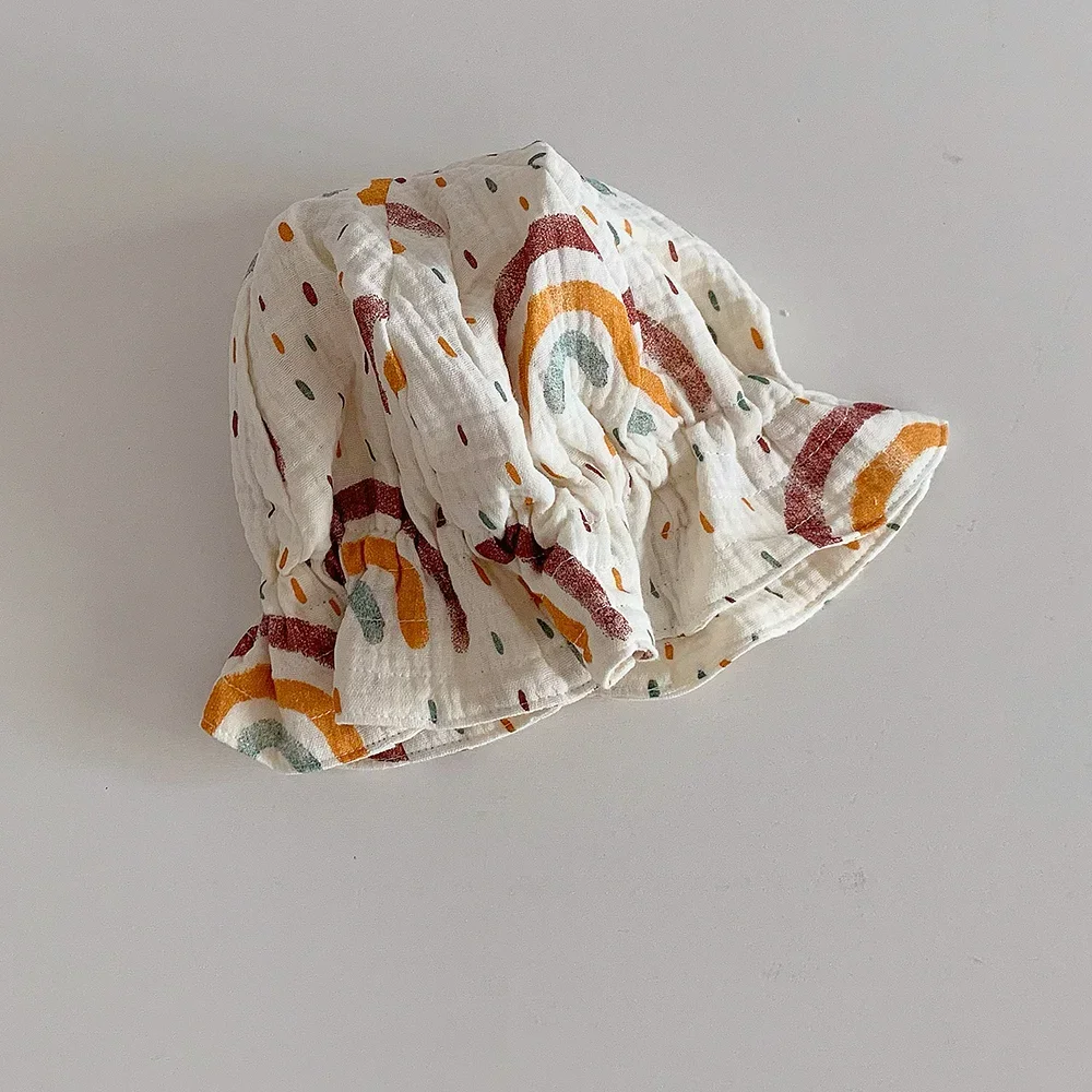 New Newborn Baby Hat Cute Cotton Kids Boy Girl Cap Princess Infant Toddler Bonnet Summer Sun Hats Children Soft Adjustable Caps