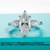 AnuJewel 4cttw Marquise Cut D Color Moissanite Diamond Engagement 925 Sterling Silver Rings For Women Jewelry Wholesale 2