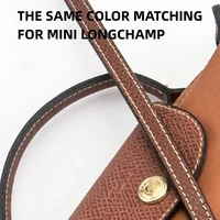 1 ensemble de sangles de sac pour Longchamp Mini, ensemble de sangles d'épaule en cuir véritable sans poinçon, accessoires de sac à bandoulière de Transformation 5