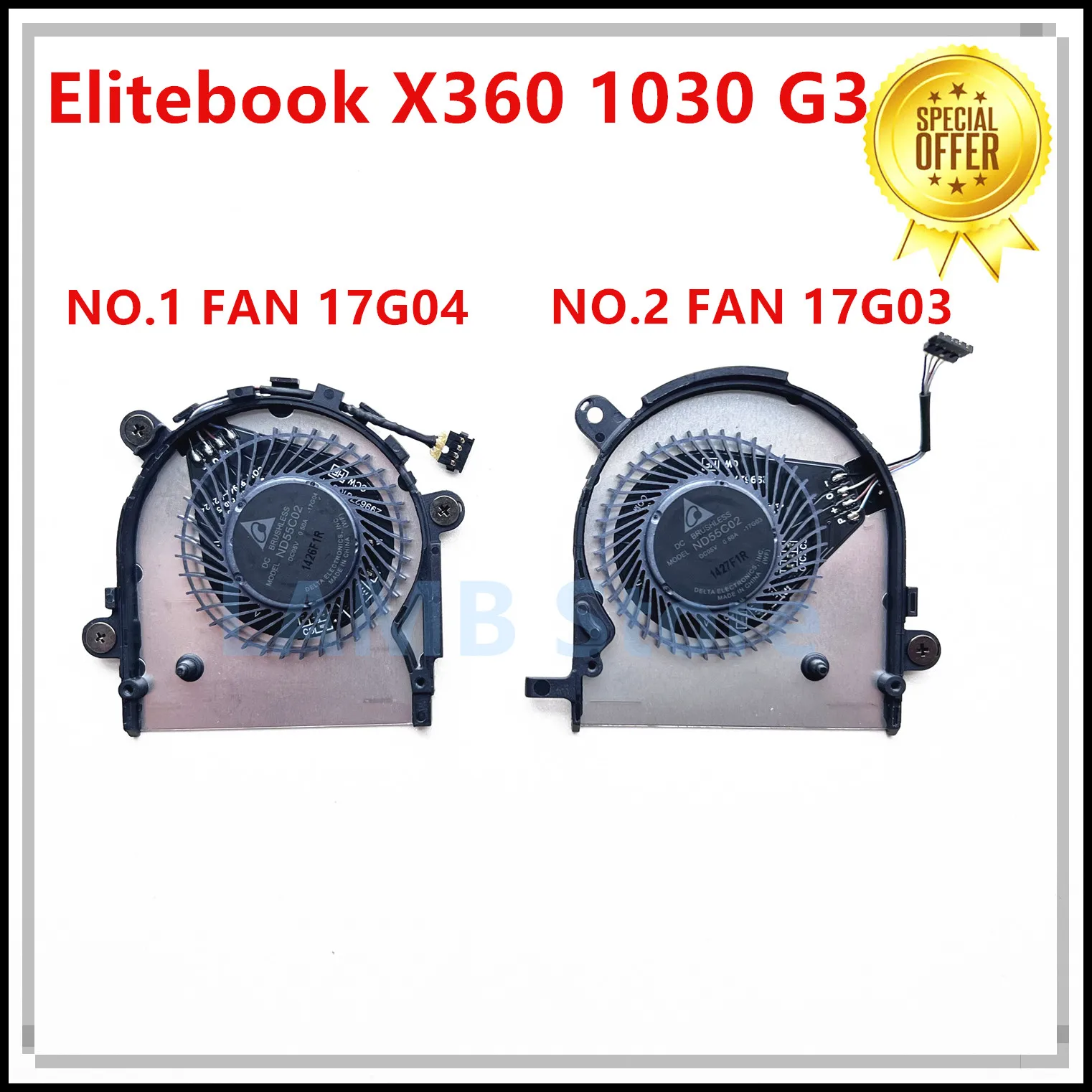 For HP Elitebook X360 1030 G3 Laptop Coolers Heatsink FAN ND55C02