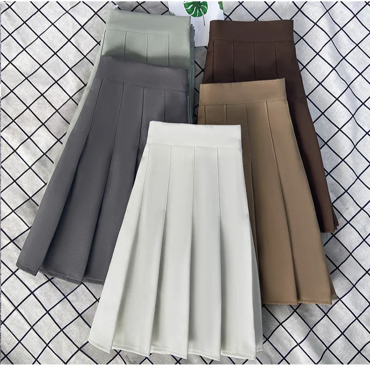 Women's Skirt Fashion Summer High Waist Black a Line Mini Pleated Short Skirts for School Girls Korean Style Ladies Clothing