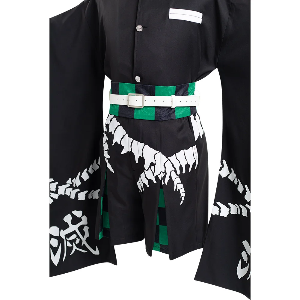 Demon Slayer: Kimetsu no Yaiba-Inspired Tanjiro Kamado Haori and Hakama Costume for Cosplay (Unofficial)