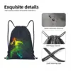 Soccer Player Particles Drawstring Bags Women Men Portable Sports Gym Sackpack Training Backpacks 3