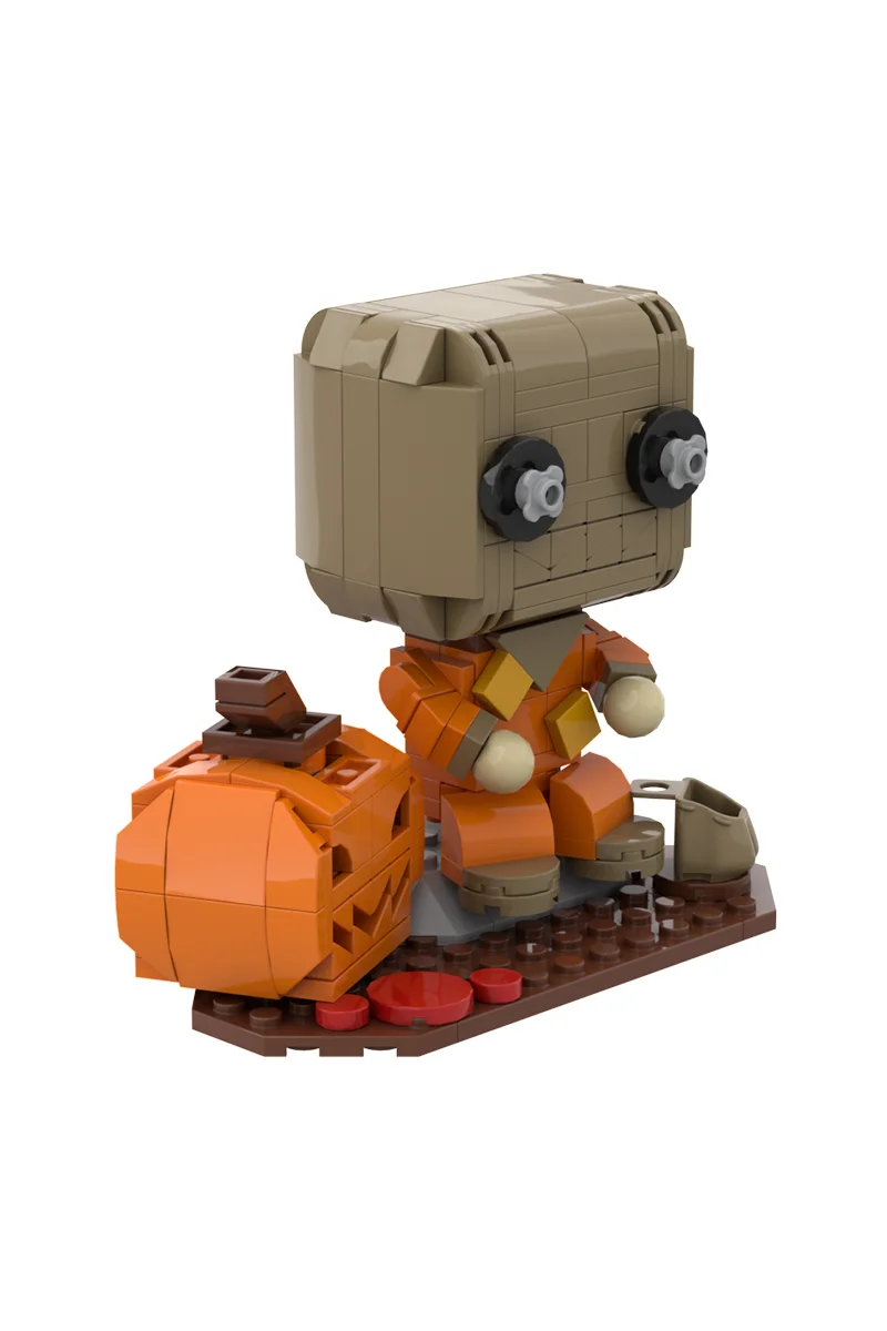 MOC Horror Film Kürbis Laterne Puppe Modell Bausteine Supernatural Halloween Trick'r Treat Action Figur Ziegel Spielzeug Geschenk – Detail 3