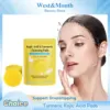Turmeric Kojic Acid Cleansing Pads Exfoliating Remove Dead Skin Acne Fade Melanin Oil Control Nourish Glow Facial Wash Sponges 1