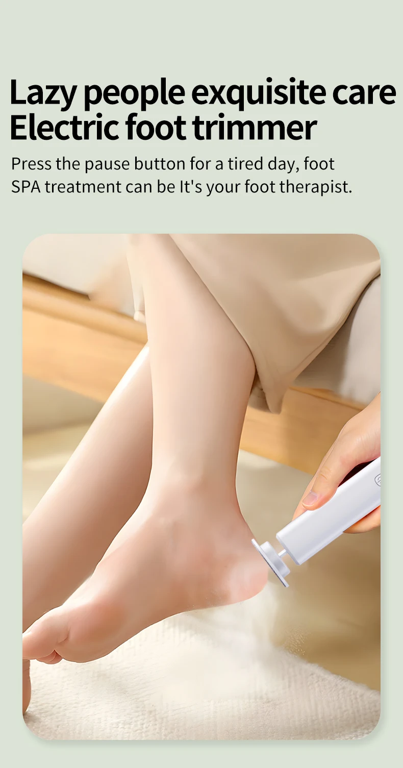 Cordless Electric Foot Callus Remover for Feet 6 Speeds with Replaceable Sandpap
