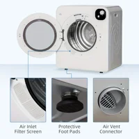 portable air dryer clothe Stainless Steel Drum, 의료건조기Front Load Electric Dryer for Apartments, Dorms, RVs, White 전기 의류 건조 2