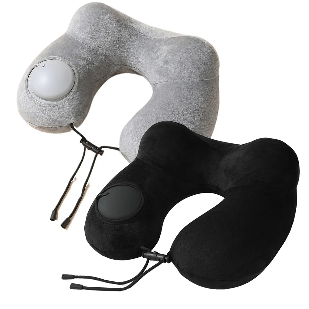 Inflatable pillow 1pc Press and inflate portable neck pillow detachable for cleaning suitable for outdoor travel business travel camping