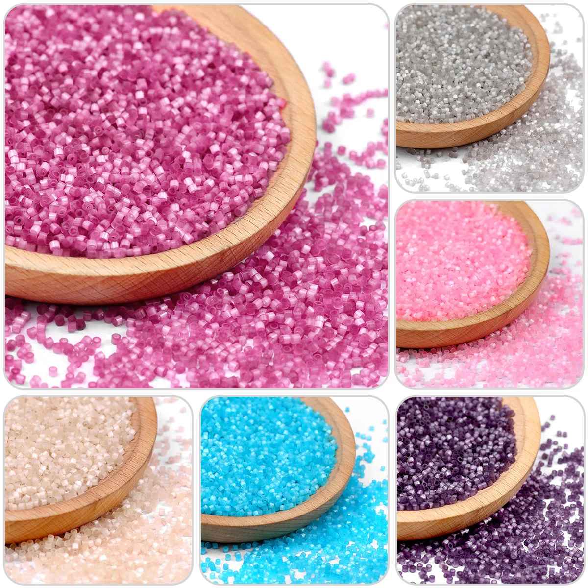 Vibrant Assorted Color Glass Tube Beads