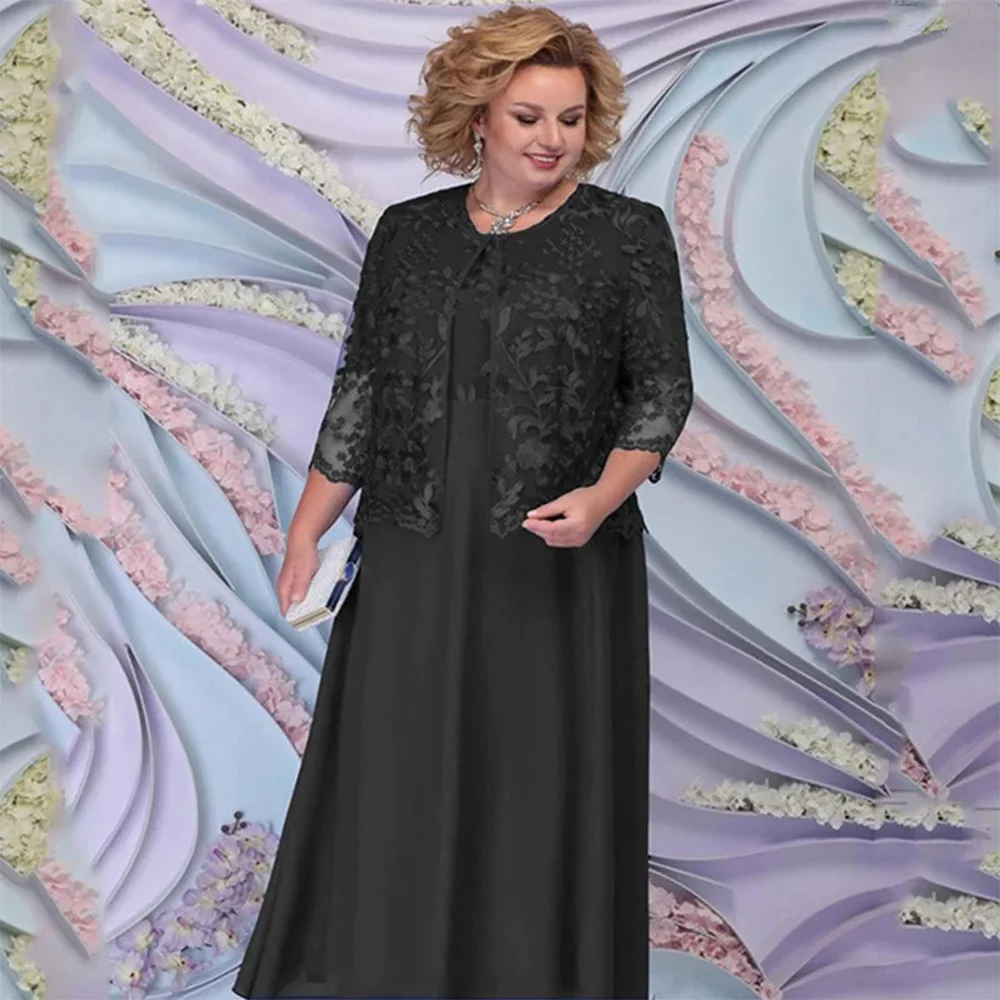 Elegant Mother of the Bride Dresses Plus Size Chiffon A-line Long Wedding Guest Dress Lace Party Vestido Madre Novia mother bride dresses women party dresses