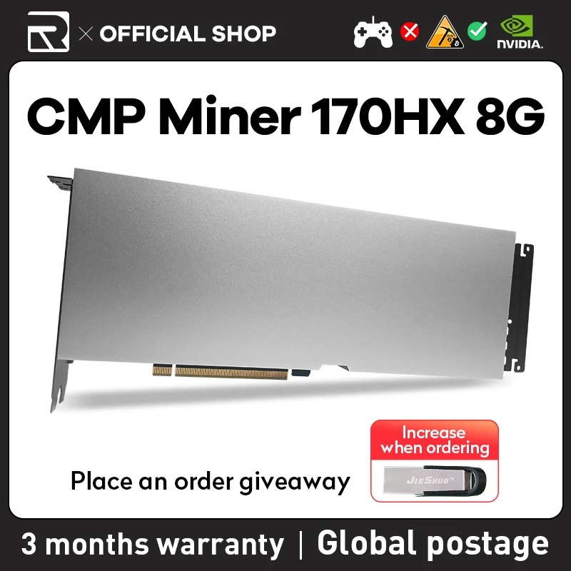 JIESHUO CMP 170HX 8GB brand Nvidia cmp 170 hx Mining graphics card 