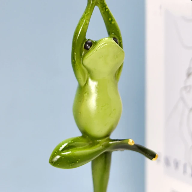 Jóga Béka Dekoráció Szobor Kerti Készletek Gyanta Művészeti Szobrok Kézműves Vízálló Figura Ajándékok Kültéri Beltéri Udvari - Image 4