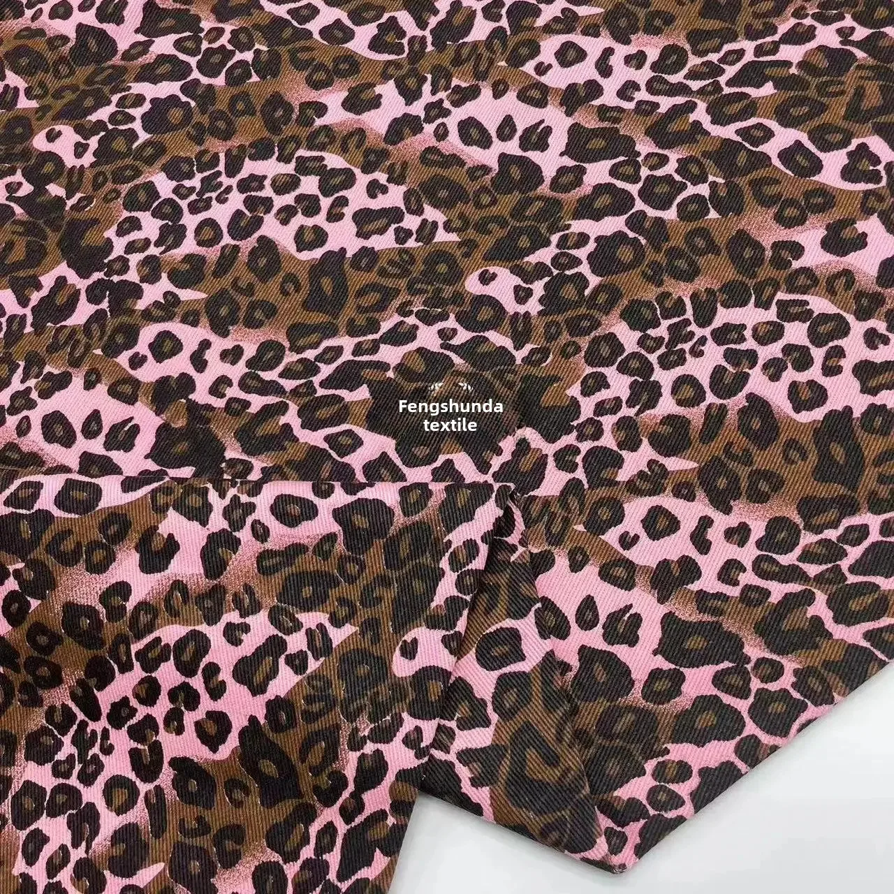 Lion Print Pure Cotton Washed Denim Fabric for Clothes Jackets Pants Bags Home Use Comfortable Breathable Eco Friendly