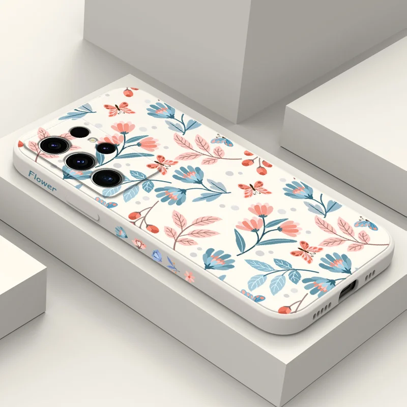 Graceful Flowers Silicone Phone Case Cover
