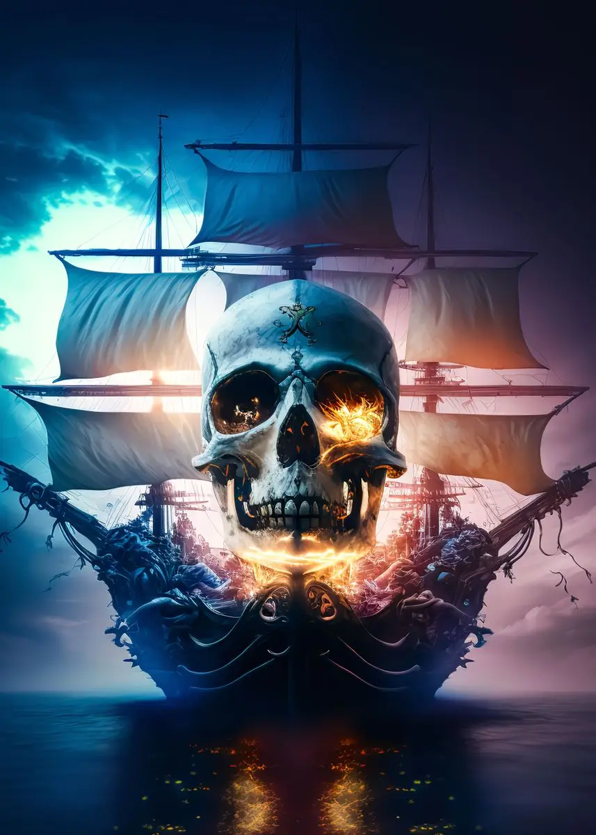 Skull Pirate Clothing Appare Full Drill Diamond Painting Kits