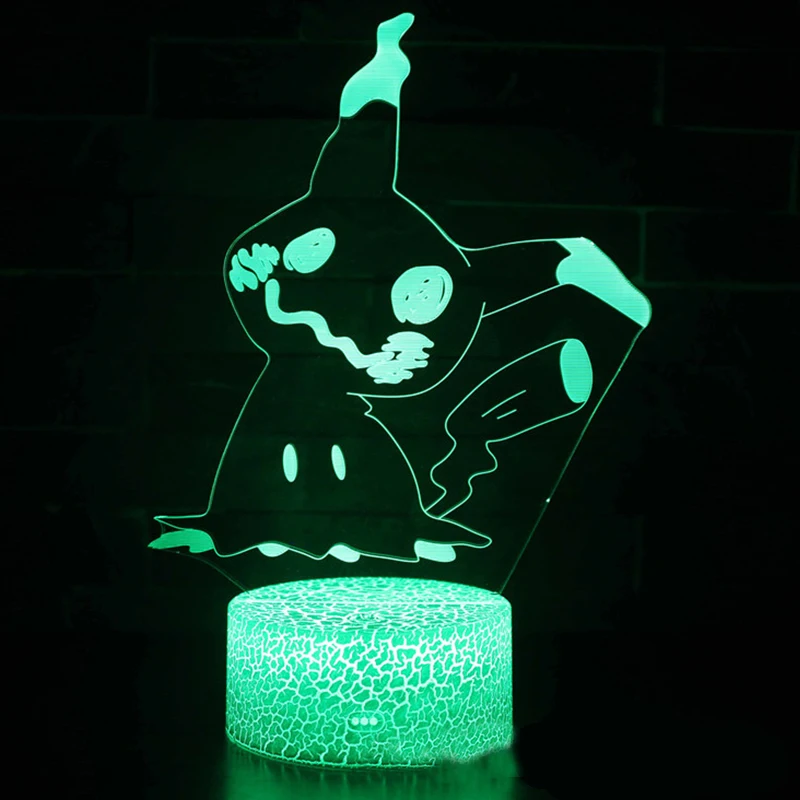 thumbnail image 1 of Figuras de anime de 22 estilos de Pokémon Pikachu Charizard, luz nocturna LED 3D que cambia de modelo, colección de lámparas con logotipo de acción, regalos creativos, 1 of 5