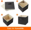 Cube Storage Bins, Foldable Decorative Fabric Storage Baskets for Organizing Home Organizers with Handles for Shelves 2