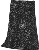 Spider Cobweb Spiderweb Halloween Goth Pattern Flannel Fleece Blanket Ultra-Soft Fluffy Warm Throw Blanket for Couch Bed Seasons 1