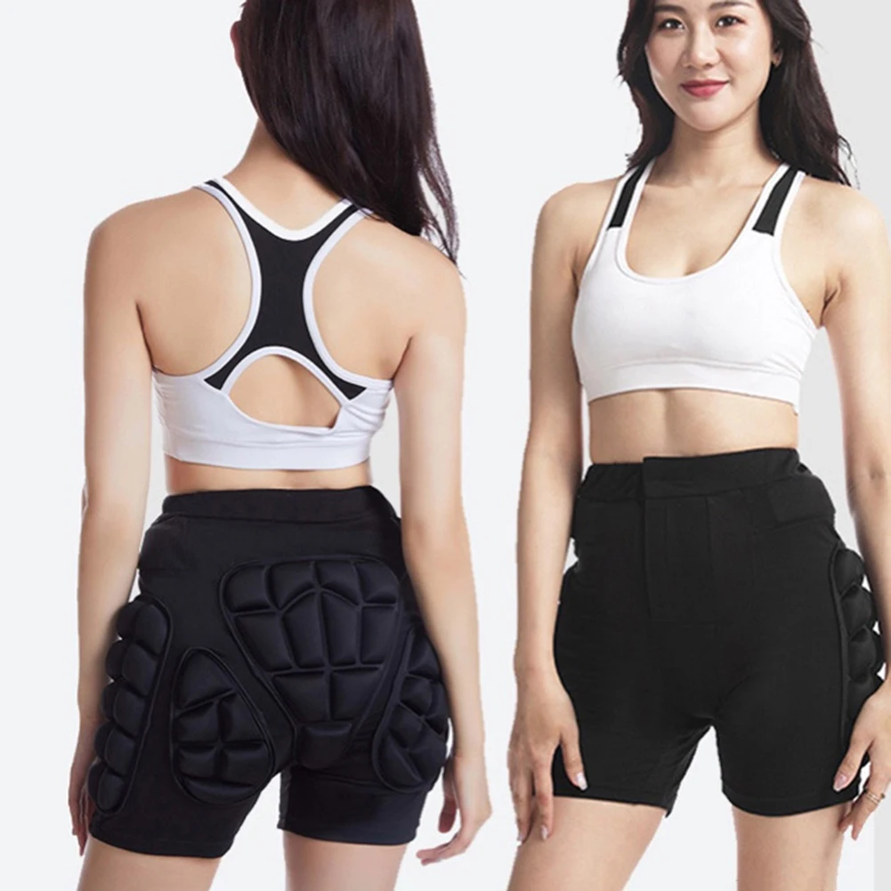 3D Protective Padded Shorts Breathable Winter Skating Protective Hip Pad EVA Short Pants Protection for Hip Butt and Tailbone