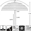 Patio Beach Umbrella Hawaiian Style 10 Ribs UPF 50+ with Tilt Carry Bag for Outdoor Tiki Bar,Patio Garden Beach Pool Backyard 6