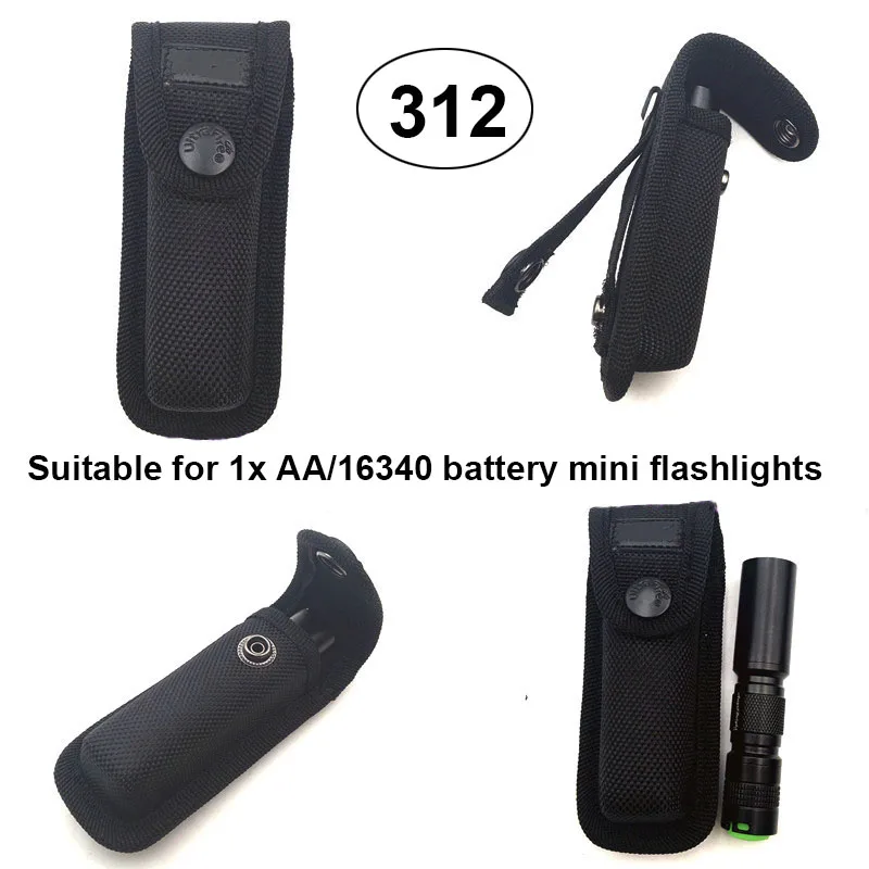 Flashlight Holster Carry Pouch Cover Nylon Case for S2+ SC31 SP31 501b 502b C8 C8+ C12 18650 16340 AA AAA Battery Pocket Torch flashlight holster flashlight holder