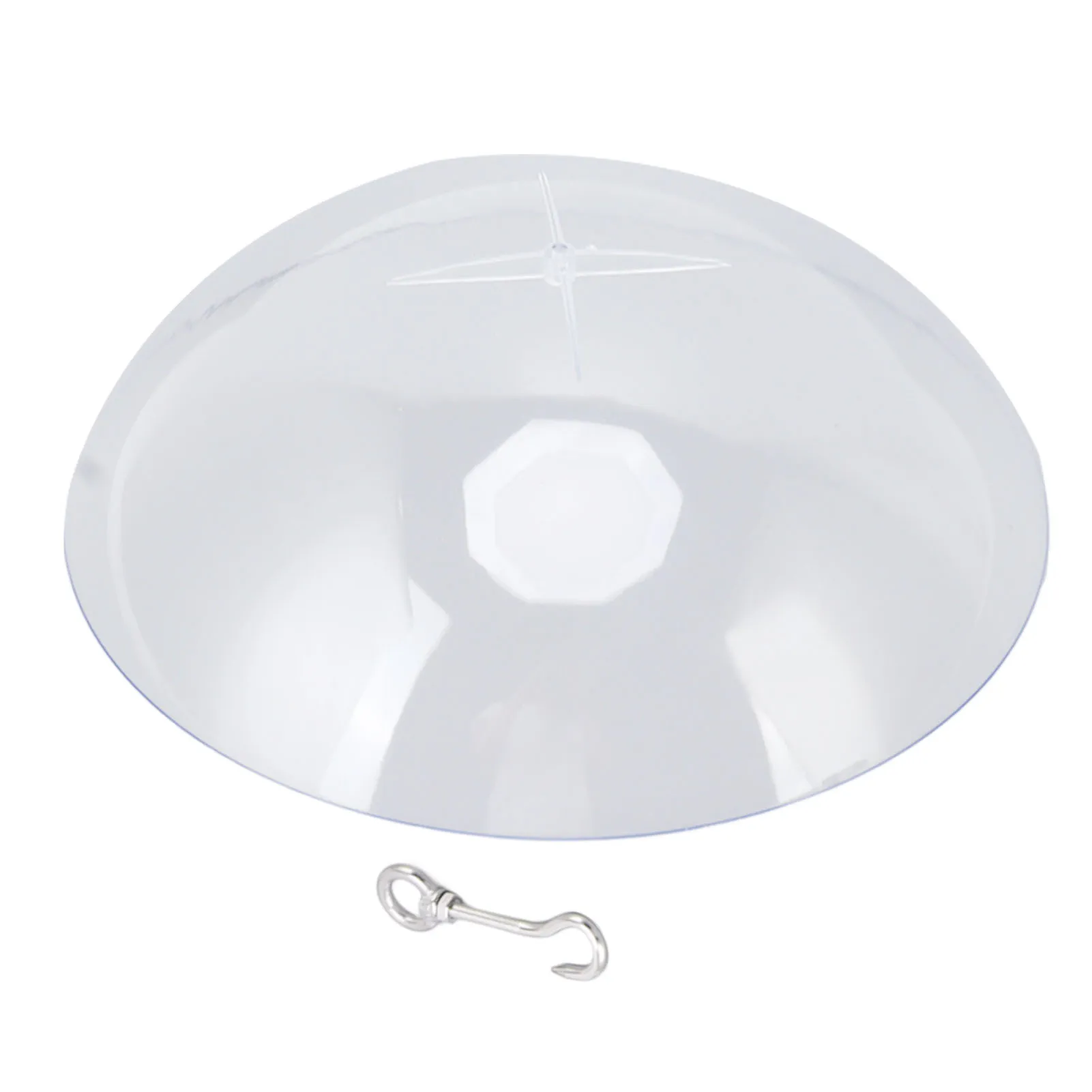 Hanging Bird Feeders Protective Cover Acrylic Decorative Clear Bird Feeder Protective Dome Cover with Hook for Feeders