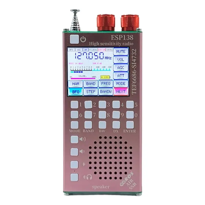 AAAEL-휴대용 라디오 수신기 듀얼 모드 고감도 라디오 ESP138 ESP32 SI4732 풀 밴드