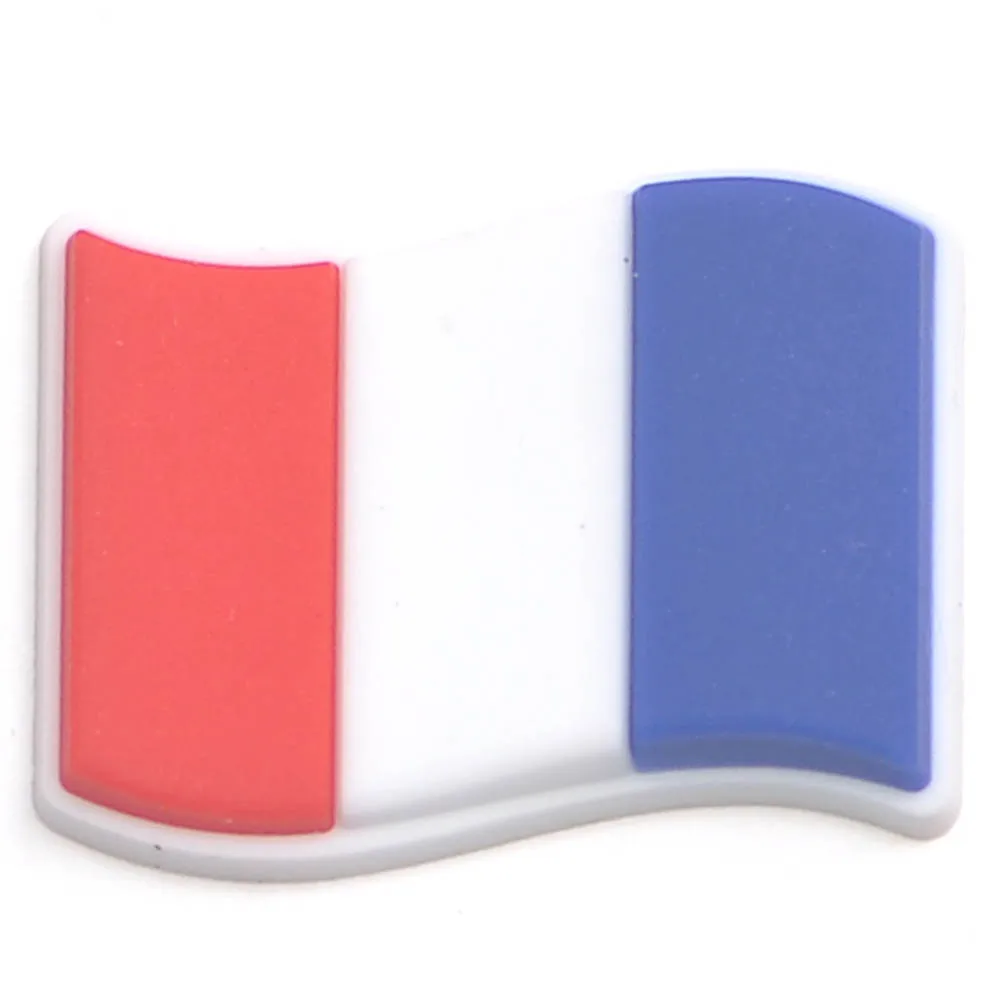 National Flag Shoes Charms Decoration 1Pcs for Clogs Wristband Bracelet PVC Accessories Adult Kids Party Holiday Gifts