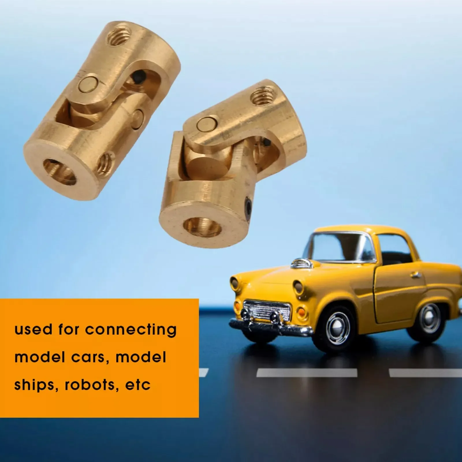 Brass Motor Shaft Gimbal Connector RC Boat Car Metal Universal Joint Coupling Cardan Joint 10pcs shaft coupler shaft connector rigid shaft coupler