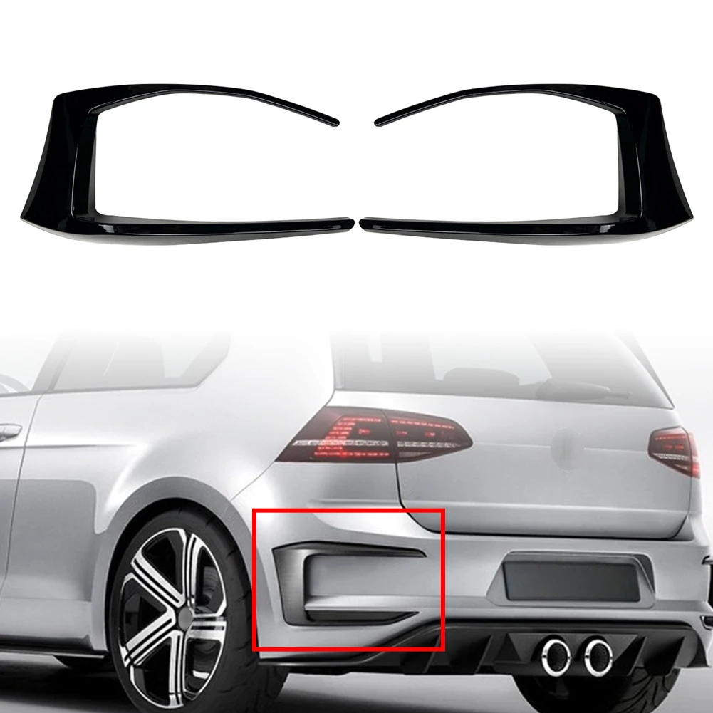 Coperchio Fendinebbia Spoiler Paraurti Posteriore Nero Per Vw Golf 7 Gti R Gtd Mk7 2012-2015