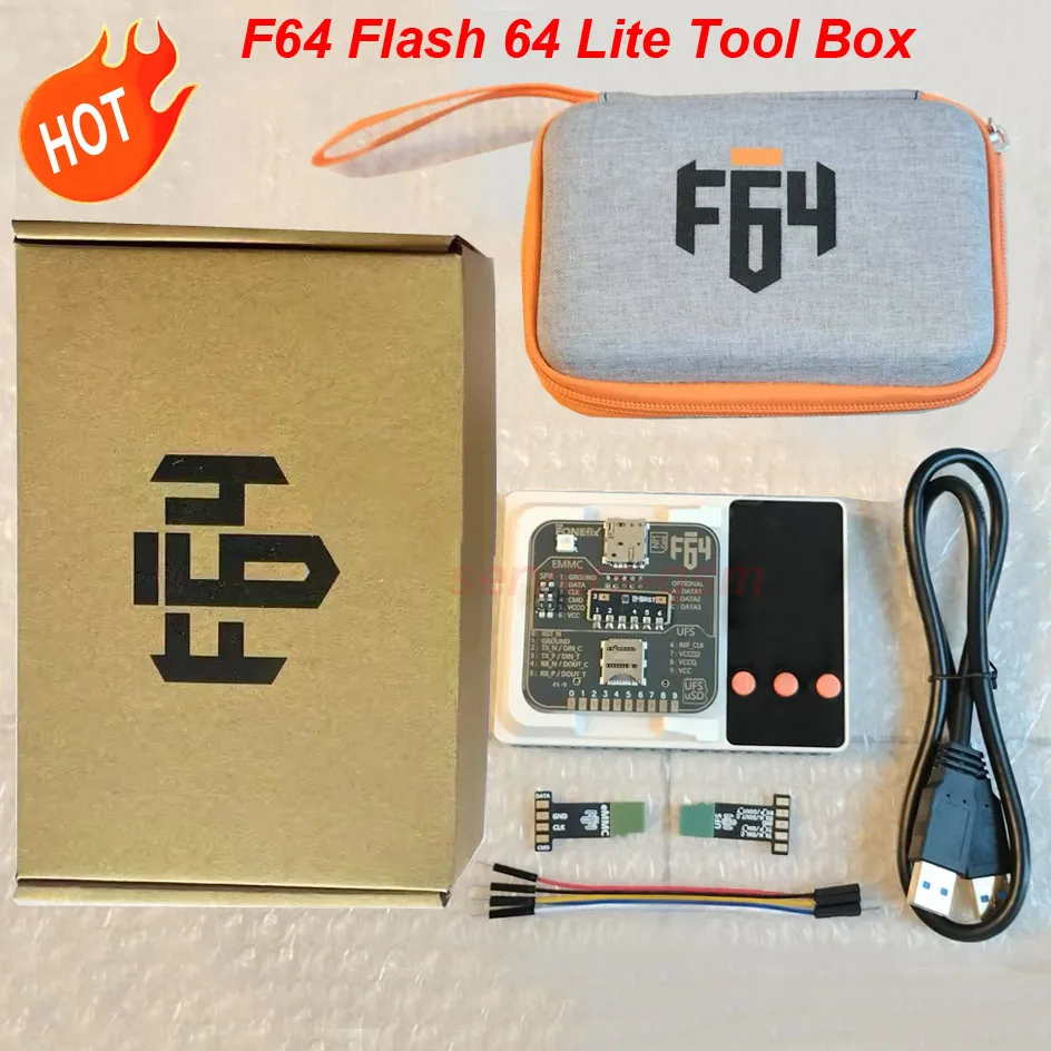 2026 최신 F64 박스/플래시 64 라이트 세트+UFS/EMMC FPC V2 플렉스 케이블 +플래시 64 BGA ISP 보드
