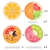 Montessori Magnetic Fraction Learning Math Toys Wooden Board Fruit Circles Blocks Puzzle  Game Early Educational Math Skills 4