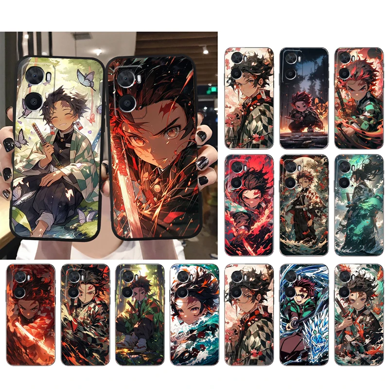 

Demon Slayer Tanjiro Kamado Phone Case For OPPO A16 A17 A32 A52 A53S A54 A55 A57 A58 A74 A8 A91 A96 REALME 8 C20 C21