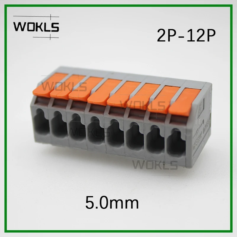 Wire Connectors 25Pcs/50PCS PCB terminal block DA806R 2604 2.5mm&sup2; spacing 5.0 mm pitch gray 2604-1102 3 4 5 6