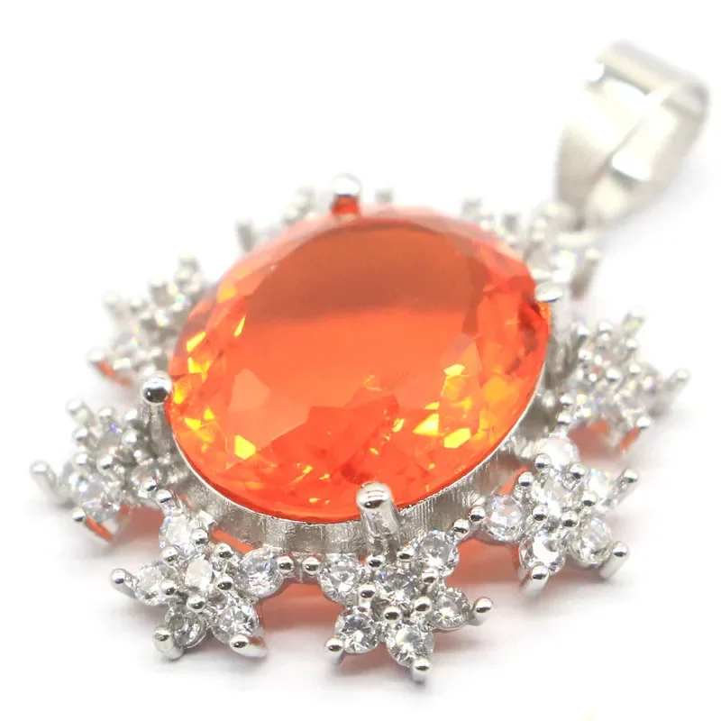 7g Real Customized 925 Solid Sterling Silver  PENDANT Fantastic Real Green Emerald Orange Spessartine Garnet Violet TanzaniteCZ