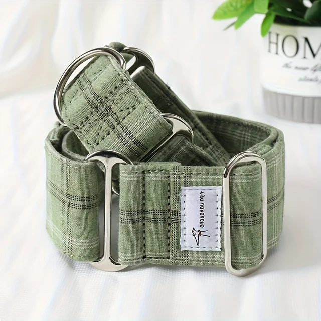 Martinagle Wide Adjustable Dog Collar, Soft Patterned Anti-Pull Collar for Medium-Sized Dogs, Suitable for Italian Greyhounds, Whippets, and Visual Hunting Dogs 2