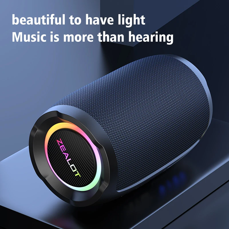 Zealot-alto-falante Bluetooth Portátil Som Estéreo 360 ° 20w Ipx6 Impermeável sem Fio Bluetooth 5.0 Excelente Desempenho de Baixo S49 - Image 6