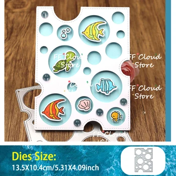 Sfondo a bolle Scrapbook Album fotografico Carta artigianale Creazione di carte Modello in rilievo Punch Stencil Fustelle 2024 Nuovo arrivo