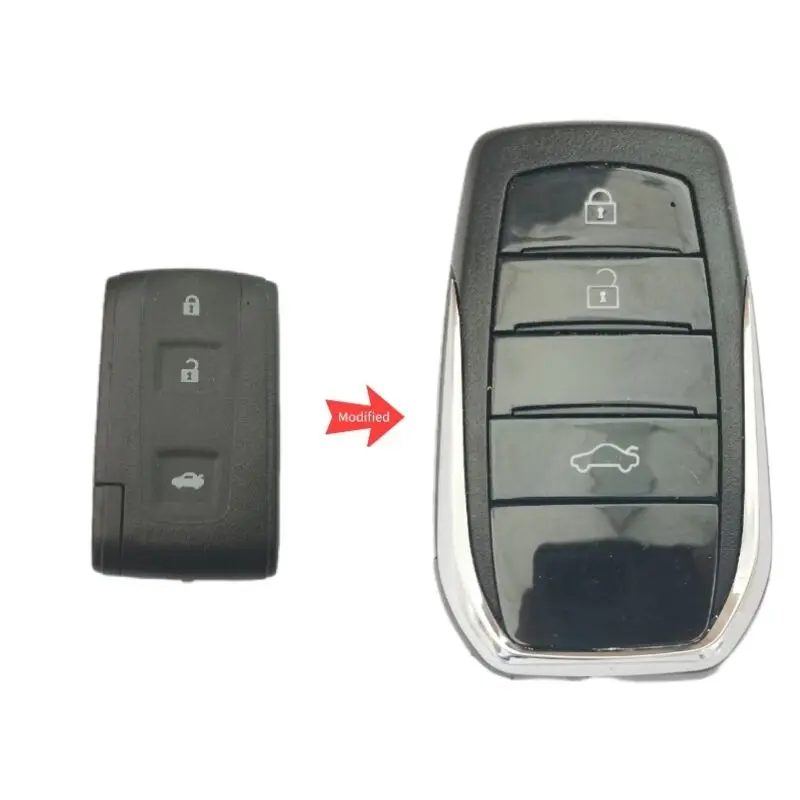 

Modified Smart Remote Car Key Shell Case Fob 3 Button For Toyota CROWN Vers Corolla