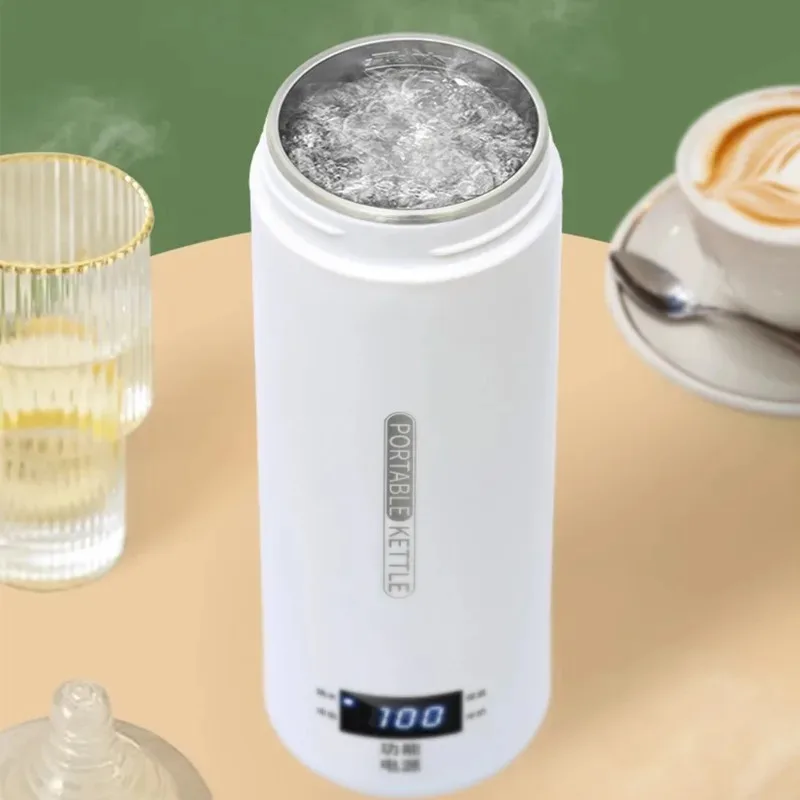 500ML Electric Kettles Portable Tea Coffee Kettle Travel Boil Water Thermal Cup Keep Warm Thermo Anti-Scald Water Bottle 2