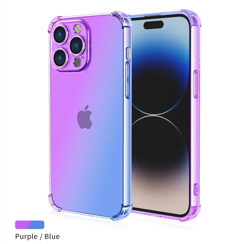 Gradient Airbag TPU Shockproof Phone Case Cover