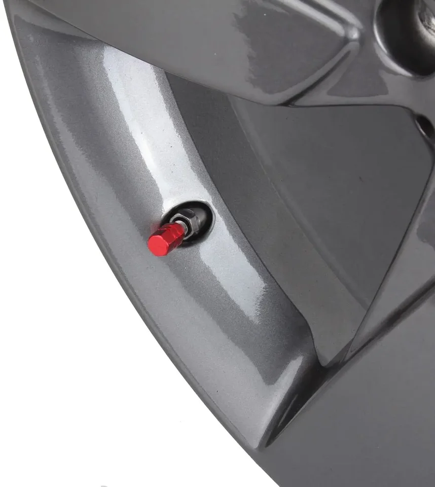 8 Tappi Valvola Auto In Alluminio Blu | Copricoperchi Antipolvere Universali Per Pneumatici - 3