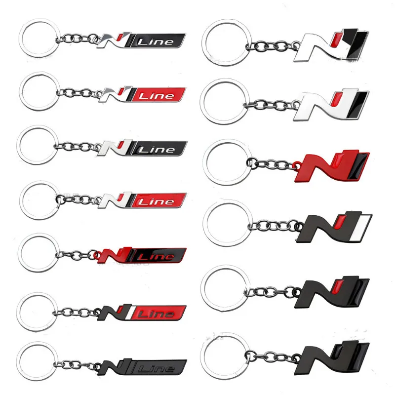 3D Metal Car Keychain N NLine Logo Key chain Ring Holder For Hyundai